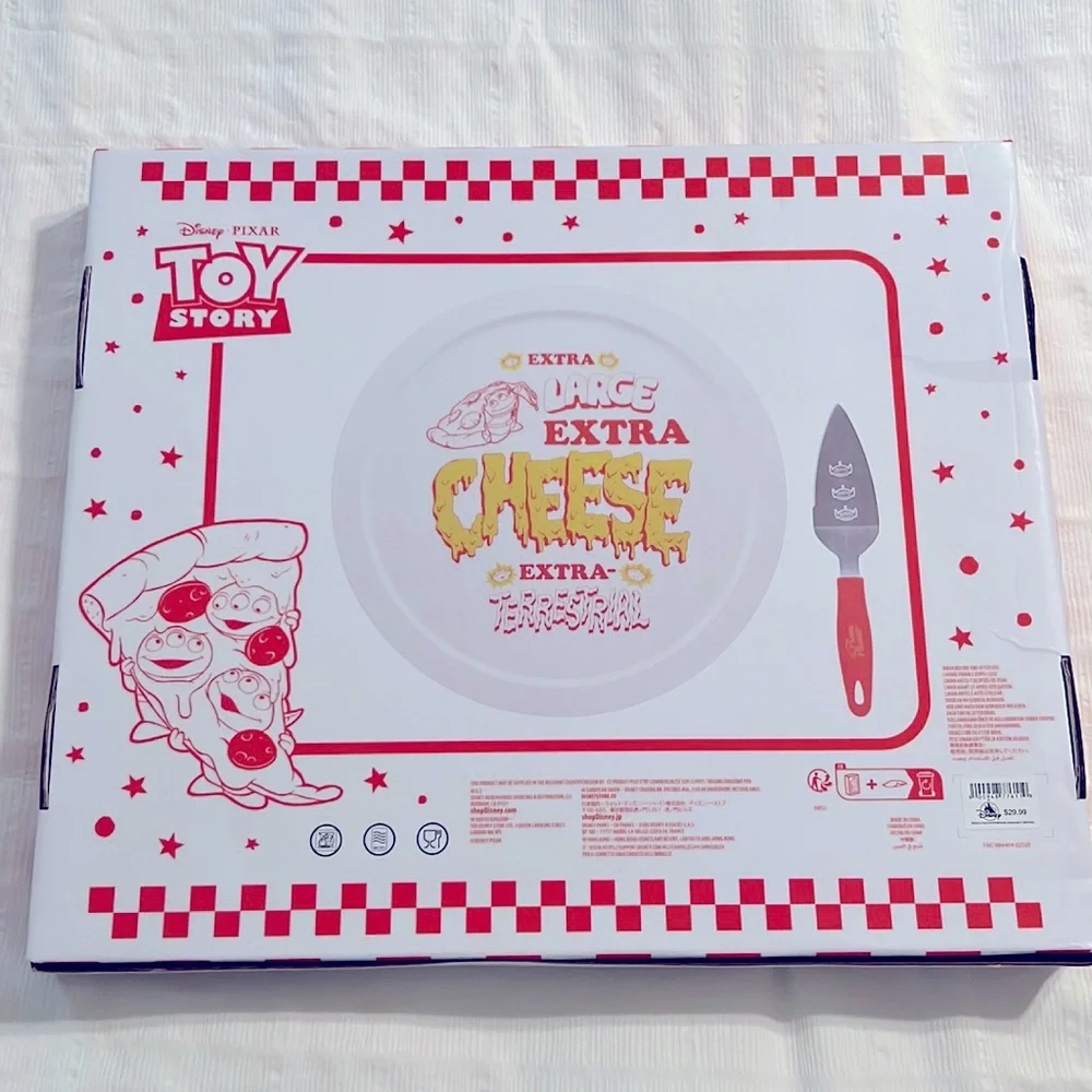 Disney Parks Hard to Find Planet Pizza Set Serving Plate & Server 14" Toy Story - Picture 4 of 9